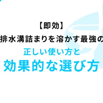 【即効】お風呂の排水溝詰まりを溶かす最強の薬剤は？正しい使い方と効果的な選び方